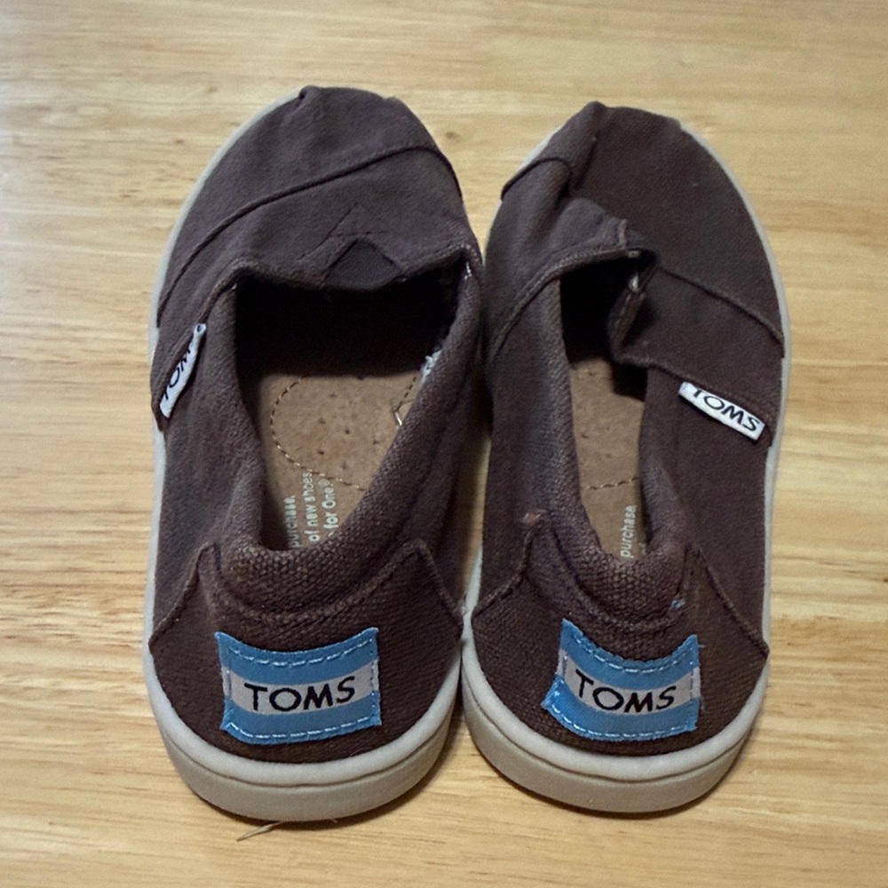 TOMS Chocolate Canvas Slip-Ons